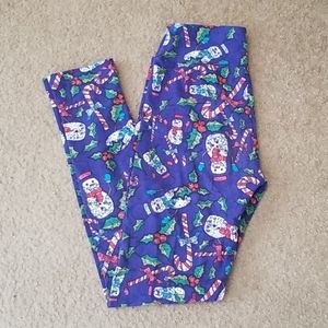 LulaRoe Christmas Tween leggings